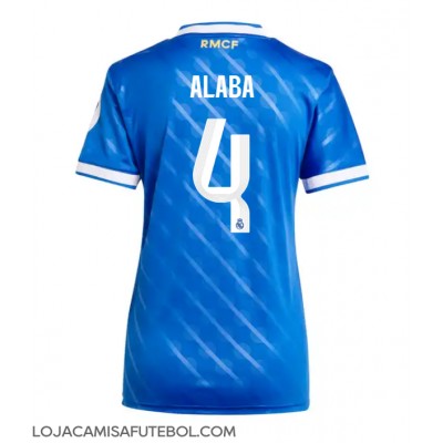 Camisa de Futebol Real Madrid David Alaba #4 Equipamento Alternativo Mulheres 2025-26 Manga Curta Camisa de Futebol Real Madrid David Alaba #4 Equipamento Alternativo Mulheres 2025-26 Manga Curta